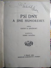 kniha Psí dny a jiné humoresky, Alois Neubert 1920
