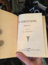 kniha Ze starých kronik obrázky, V. Kotrba 1923