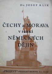 kniha Čechy a Morava v rámci německých dějin, Orbis 1941