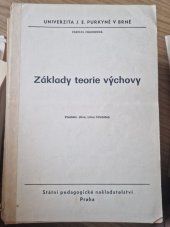 kniha Základy teorie výchovy určeno pro posl. fak. filozof., přírodověd. a postgrad. studia, SPN 1988