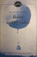 kniha Balony na teplý vzduch theorie a stavba modelů, Naše vojsko 1954