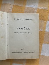 kniha Babička Obrazy z venkovského života, V. Hanč 1934