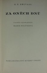 kniha Za oněch dnů = Díl I] [I de dage., Kvádr 1946