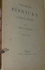 kniha Starosvětské písničky a jiné písně, J. Otto 1894