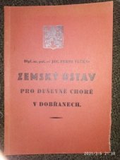 kniha Zemský ústav pro duševně choré v Dobřanech, F. Vlčka 1935