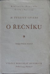 kniha O řečníku, Bohuslav Hendrich 1940
