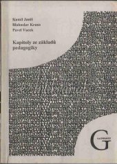 kniha Kapitoly ze základů pedagogiky studijní text, Gaudeamus 2005