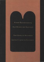 kniha Píseň Šalomounova = Das Hohelied Salomos = The song of Solomon = Le cantique de Salomon, Bonaventura 1996