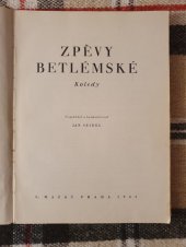 kniha Zpěvy betlémské koledy, L. Mazáč 1943