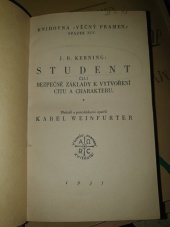 kniha Student čili Bezpečné základy k vytvoření citu a charakteru, Spolek Psyche 1935