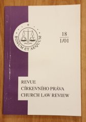 kniha Revue církevního práva  1/01, Společnost pro církevní právo 2001