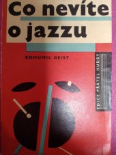 kniha Co nevíte o jazzu, Panton 1966
