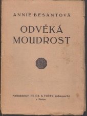 kniha Odvěká moudrost tresť učení theosofického, Hejda a Tuček 1920
