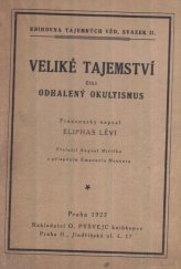 kniha Veliké tajemství čili odhalený okultismus, Pyšvejc 1922