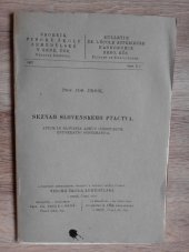 kniha Seznam slovenského ptactva = Avium in Slovenia adhuc cognitarum enumeratio systematica, Vysoká škola zemědělská 1927