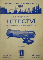 kniha Letectví [učebnice pro piloty], s.n. 1938