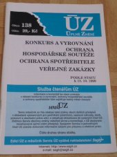 kniha Konkurs a vyrovnání Ochrana hospodářské soutěže ; Ochrana spotřebitele ; Veřejné zakázky : podle stavu k 1.6. 1998, Jiří Motloch - Sagit 