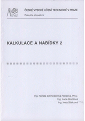 kniha Kalkulace a nabídky 2, ČVUT 2008