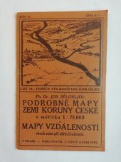 kniha Podrobné mapy zemí koruny České v měřítku 1:75.000 a mapy vzdáleností všech míst při silnici ležících. Seš. 35. List 14, - Horšův Týn - Ronšperk - Domažlice, F. Topič 