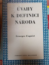 kniha Úvahy k definici národa, Svobodné slovo - Melantrich 1955