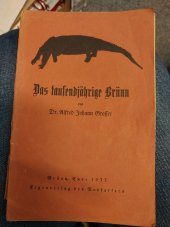 kniha Das tausendjährige Brünn, Eigenverlag 1933