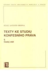 kniha Texty ke studiu konfesního práva. II., - Český stát, Karolinum  2007