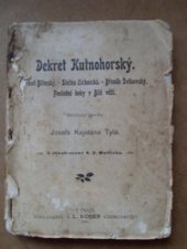 kniha Sebrané spisy. Sv. 1, - Dekret kutnohorský, I.L. Kober 1899