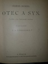 kniha Otec a syn povídka z dob francouzské revoluce, J. Otto 1895