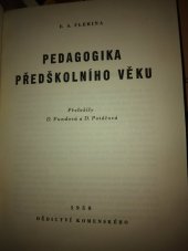 kniha Pedagogika předškolního věku, Dědictví Komenského 1950