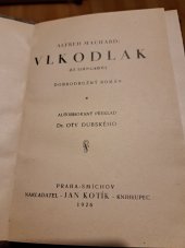 kniha Vlkodlak dobrodružný román, Jan Kotík 1926