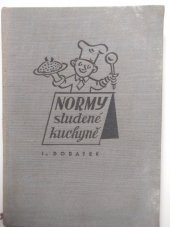 kniha Normy studené kuchyně. 1. dodatek, Vydav. obch. 1961