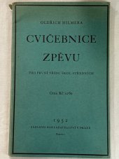 kniha Cvičebnice zpěvu pro první třídu škol středních, Sádlovo nakladatelství 1932