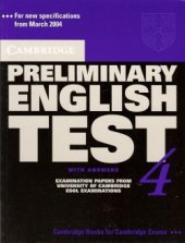 kniha Cambridge Preliminary English Test 4 Student’s Book with answers, Cambridge English University Press 2003