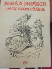 kniha Aleš a Jirásek Listy dvou přátel, Evropský literární klub 1947