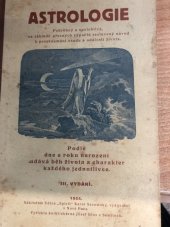 kniha Astrologie Podrob. a spolehl., na základě přesných výpočtů sest. návod ku prozk. osudu a událostí života, Sezemský 1924