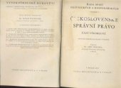 kniha Československé správní právo část všeobecná, Melantrich 1937