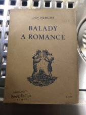 kniha Balady a romance, Jaroslav Jiránek 1940