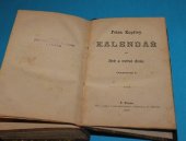 kniha Petra Kopřivy Kalendář pro živé a mrtvé duše. oddělení I., Cyrillo-Methodějská kněhtiskárna (V. Macana) 1877
