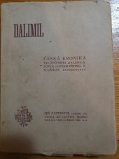 kniha Česká kronika tak řečeného Dalimila, Jan Laichter 1920