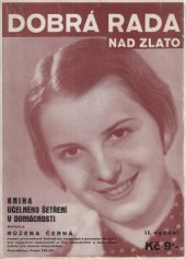 kniha Kniha účelného šetření v domácnosti [dobrá rada nad zlato], Prometheus 1935