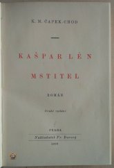 kniha Kašpar Lén mstitel román, Fr. Borový 1928