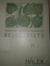 kniha Sebrané spisy Vítězslava Hálka. Sv. 4, - Povídky., Jan Laichter 1906