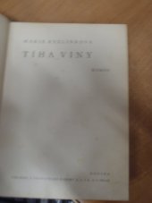 kniha Tíha viny Román, Novina 1933