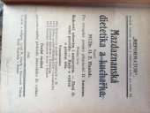 kniha Mazdaznanská dietetika a kuchařka. Část I, - Dietetika, Höschl 1922