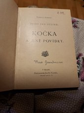 kniha Kočka a jiné povídky, Jos. R. Vilímek 1908