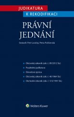 kniha Judikatura k rekodifikaci - Právní jednání, Wolters Kluwer 2015