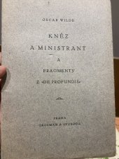 kniha Kněz a ministrant a nevydané dosud fragmenty z "De profundis", Grosman a Svoboda 1919