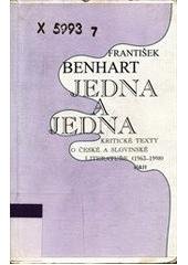 kniha Jedna a jedna kritické texty o české a slovinské literatuře (1963-1998), H & H 1999