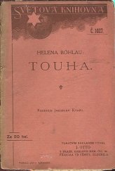 kniha Touha povídka, J. Otto 1912