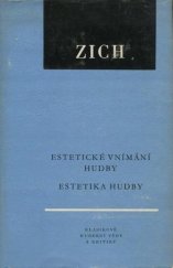 kniha Estetické vnímání hudby Estetika hudby, Supraphon 1981